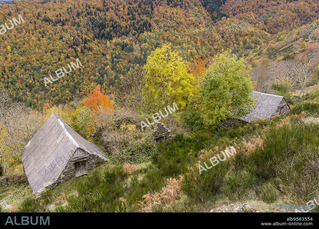 Bordas, Bausen, valle de Aran, cordillera de los Pirineos, Spain, europe.