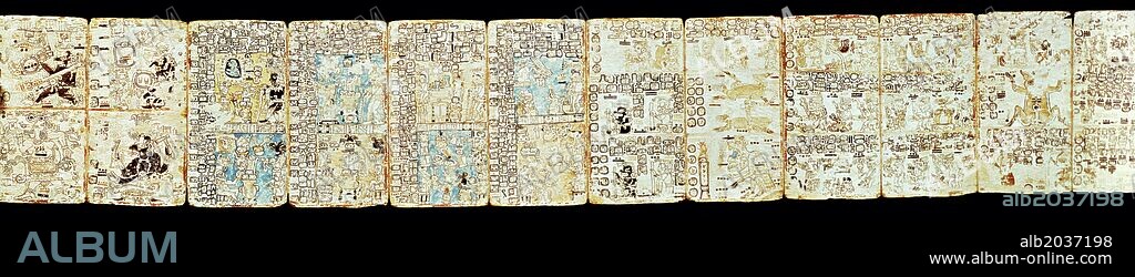 'Fragment of the Codex Tro-cortesiano (Codex de Madrid), reverse'.