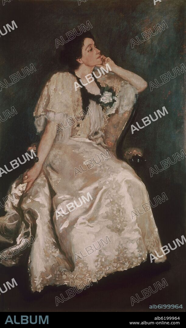 EDOARDO GORDIGIANI. RETRATO DE ELEONORA DUSE (1858-1924) ACTRIZ DRAMATICA ITALIANA - SIGLO XIX.