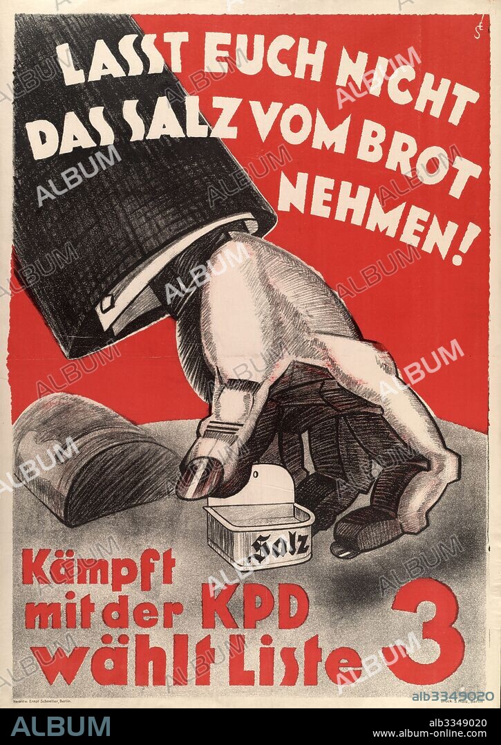 ANONYMOUS. Fight with the KPD, vote list 3. KPD Election poster.