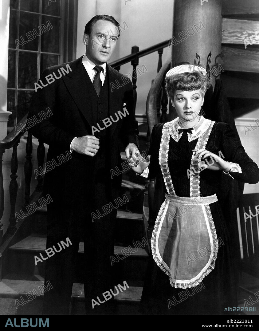 GEORGE SANDERS y LUCILLE BALL en EL ASESINO POETA, 1947 (LURED), dirigida por DOUGLAS SIRK. Copyright UNITED ARTISTS.
