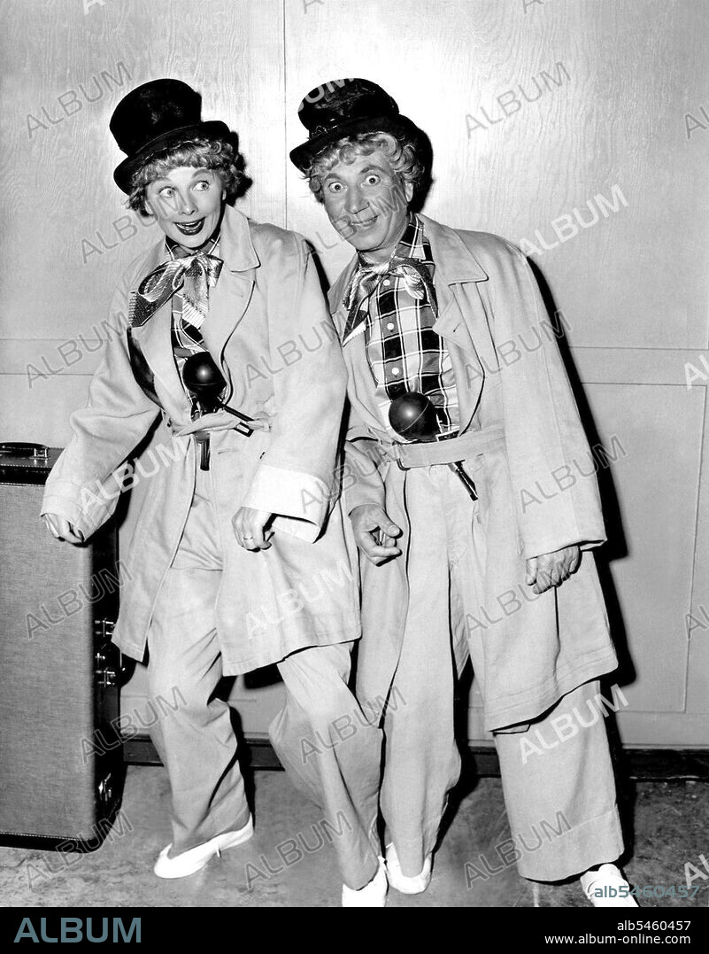 HARPO MARX and LUCILLE BALL in I LOVE LUCY, 1951. Copyright CBS-TV.