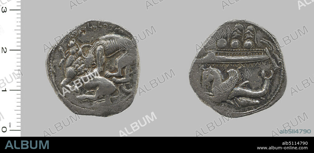 Ruler: Azbaal, King of Phoenicia, ruled 350333 B.C.Mint: Tyre, Shekel of Azbaal, King of Phoenicia from Tyre, 350333 B.C., Silver, 13.11 g, 12:00, 24.5 mm, Made in Tyre, Phoenicia, Greek, 4th century B.C., Numismatics.