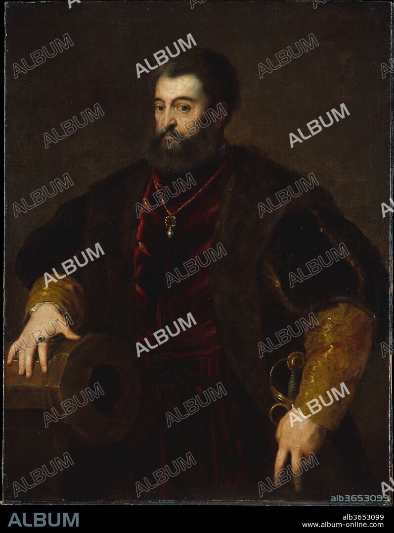 Alfonso d'Este (1486-1534), Duke of Ferrara. Artist: Copy after Titian (late 16th or early 17th century). Dimensions: 50 x 38 3/4 in. (127 x 98.4 cm).