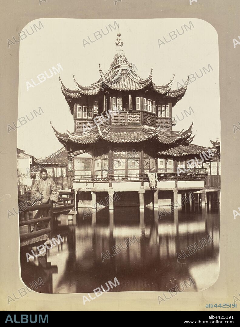 The Woo Sing Sing Tea House in Shanghai, Attributed to William Saunders (English, 1832 - 1892), Shanghai, China, 1870–1890, Albumen silver print, 21.6 × 16.2 cm (8 1/2 × 6 3/8 in.).