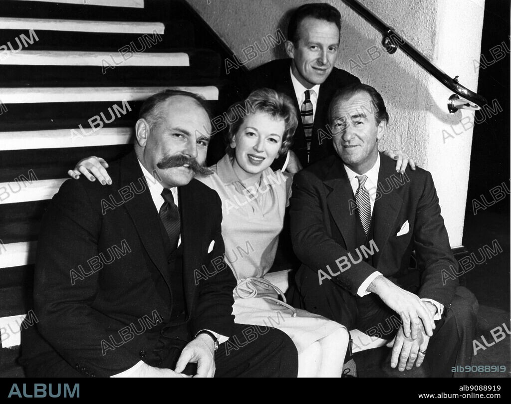 Take it From Here. left to right Jimmy Edwards June Whitfield Wallas Eaton and Dick Bentley. 23rd November 1958.