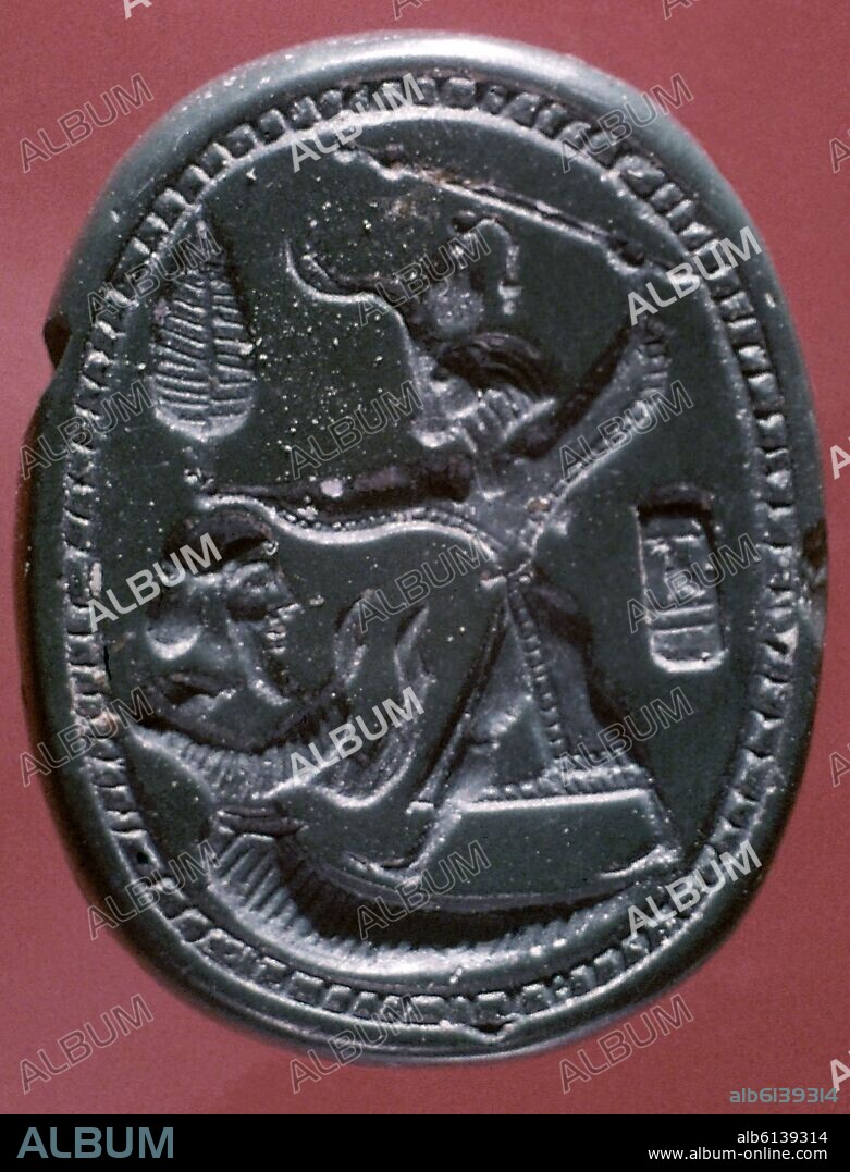 ESCARABEO DE JASPE VERDE-DIOS BAAL-S V A C.
