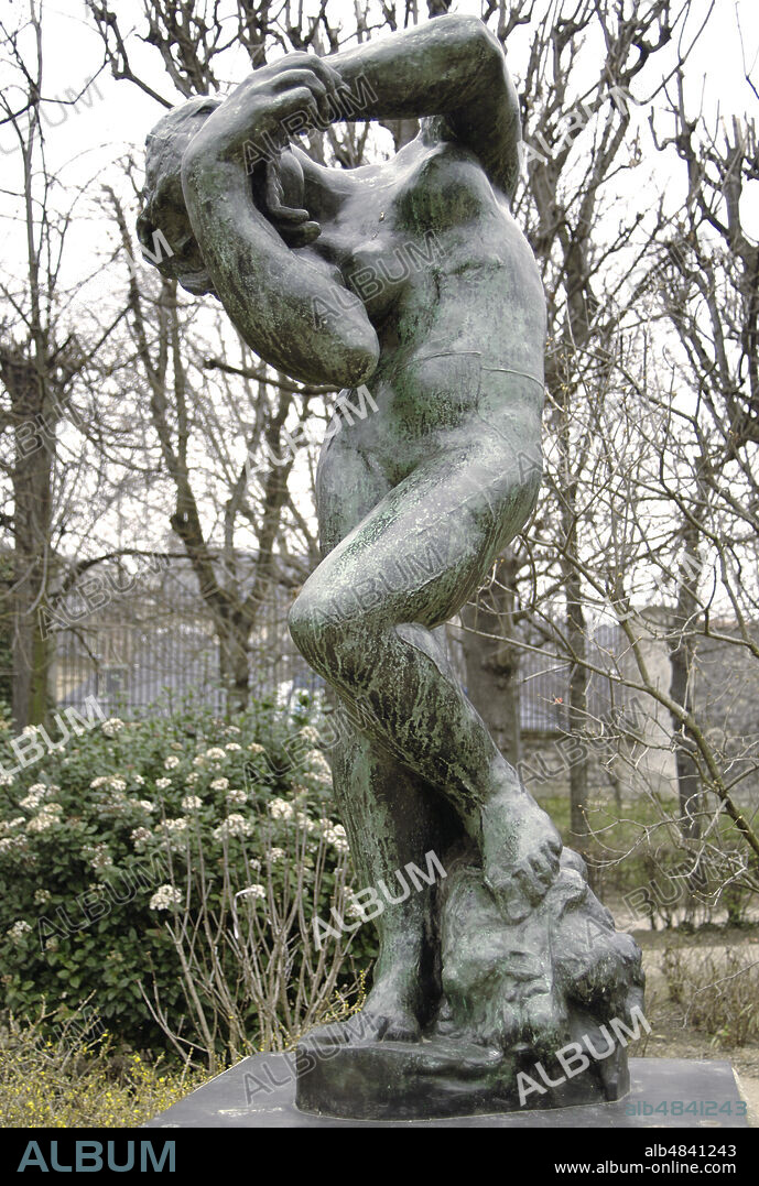 Auguste Rodin (1840-1917). Escultor francés. La Meditación. Jardín de Esculturas. Museo Rodin. París. Francia.