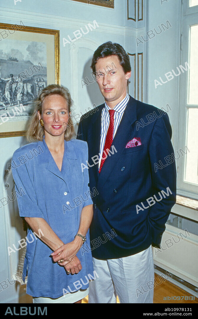 Wilhelm Albert Prince von Urach, Count of Wurttemberg, with his wife Karen, nee von Brauchitsch, at Lichtenstein castle, Germany 1992.