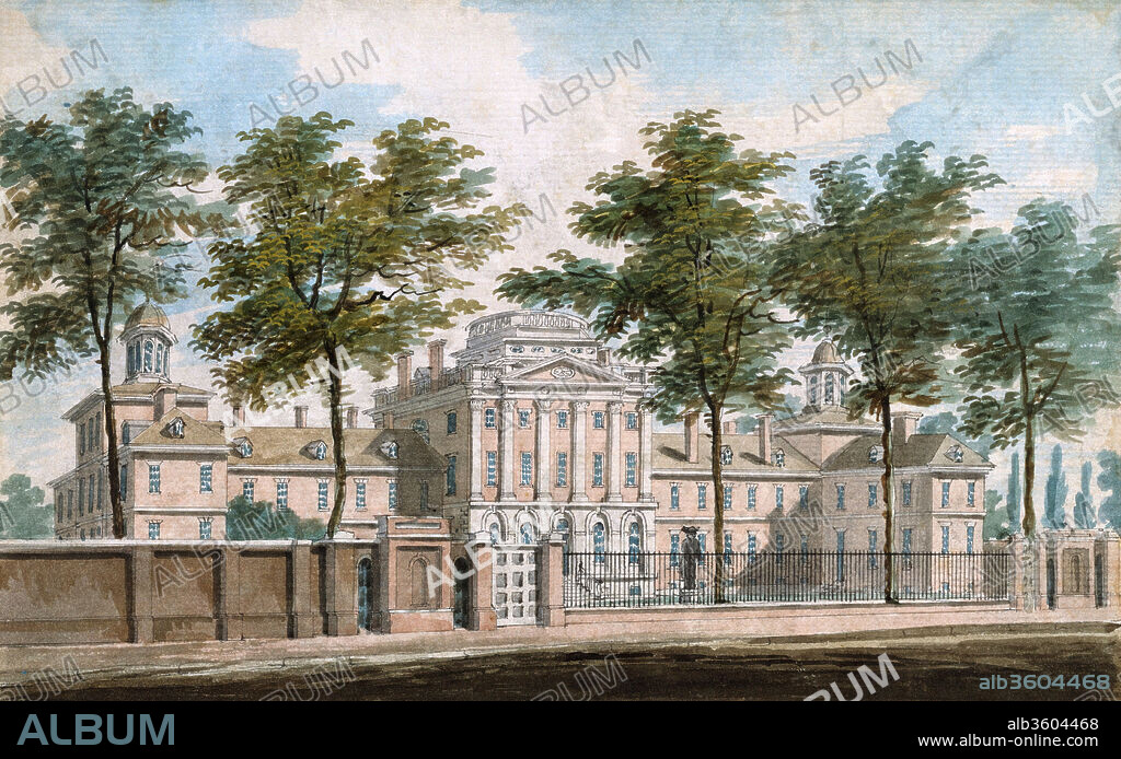 The Pennsylvania Hospital, Philadelphia. Artist: Pavel Petrovich Svinin (1787/88-1839). Dimensions: 5 3/8 x 8 1/2 in. (13.7 x 21.6 cm). Date: 1811-ca. 1813.