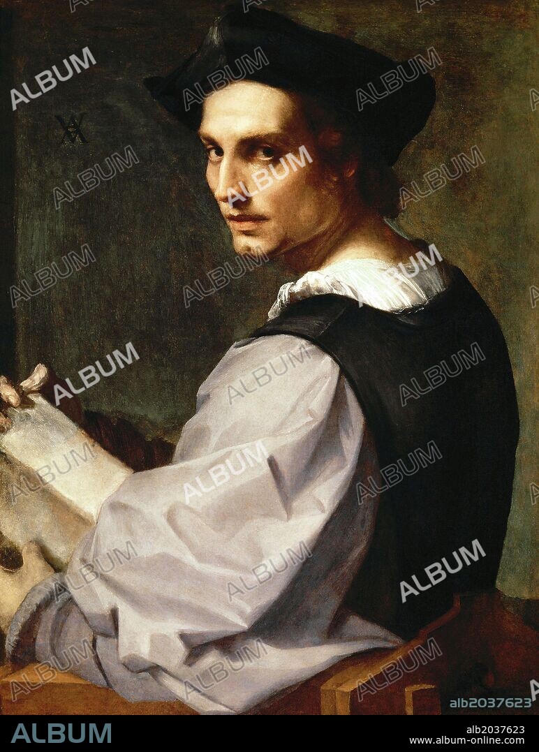 Andrea del Sarto / 'Retrato de un joven', 1517, Óleo sobre lienzo, 71 x 54 cm.