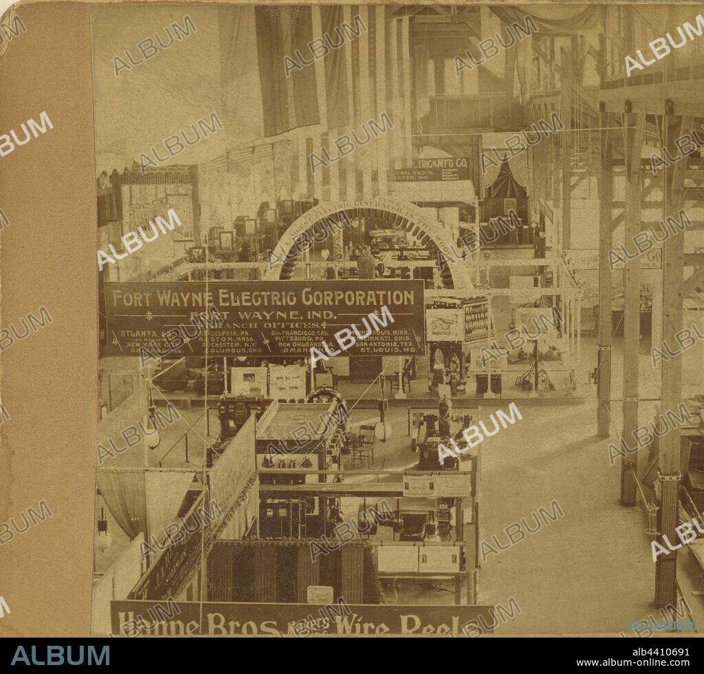 Interior of Electricity Building, Cotton States International Exposition, Atlanta., Benjamin West Kilburn (American, 1827 - 1909), 1896, Albumen silver print.