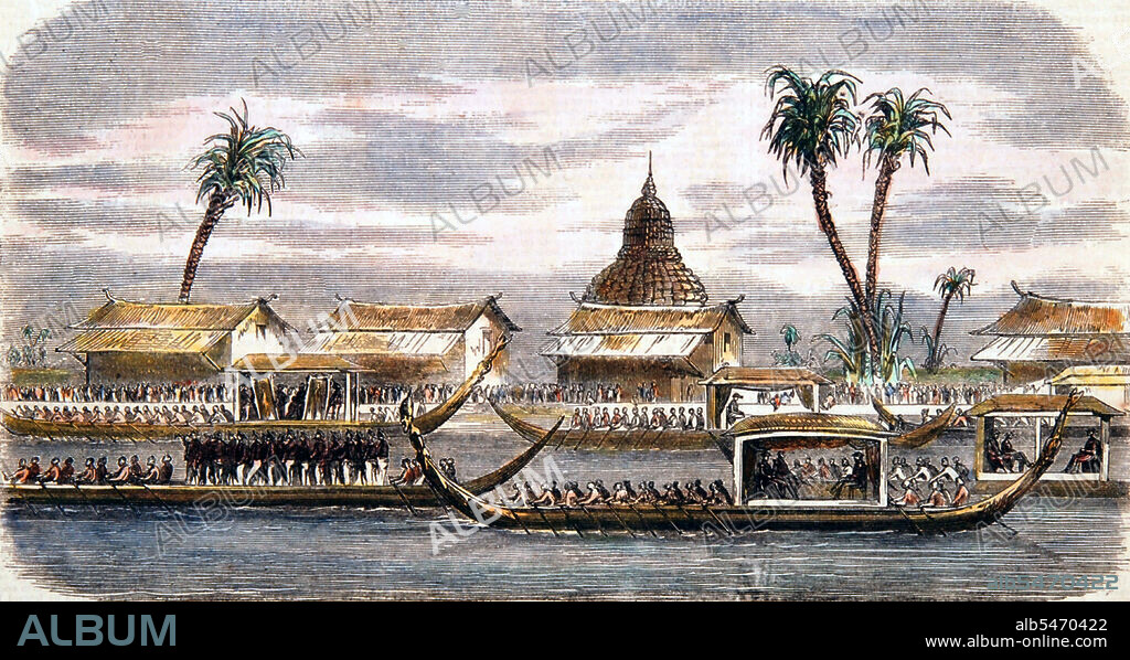 Thailand's Royal Barge Procession (Thai: Krabuan Phayuhayattra Chonlamak) is a ceremony of both religious and royal significance which has been taking place in Siam for nearly 700 years. The exquisitely crafted Royal Barges are a blend of craftsmanship and traditional Thai art. The Royal Barge Procession takes place rarely, typically coinciding with only the most significant cultural and religious events. During the reign of King Bhumibol Adulyadej spanning over 60 years the Procession has only occurred 16 times. The Royal Barge Procession, at the present time, consists of 52 barges (51 historical Barges, and the Royal Barge the Narai Song Suban King Rama IX, built in 1994 and the only Barge built during King Bhumibol's reign) and is manned by 2,082 oarsmen. The procession proceeds down the Chao Phraya River, from the Wasukri Royal Landing Place in Khet Dusit, Bangkok, passes the Temple of the Emerald Buddha, The Grand Palace, Wat Po, and finally arrives at Wat Arun (The Temple of the Dawn).