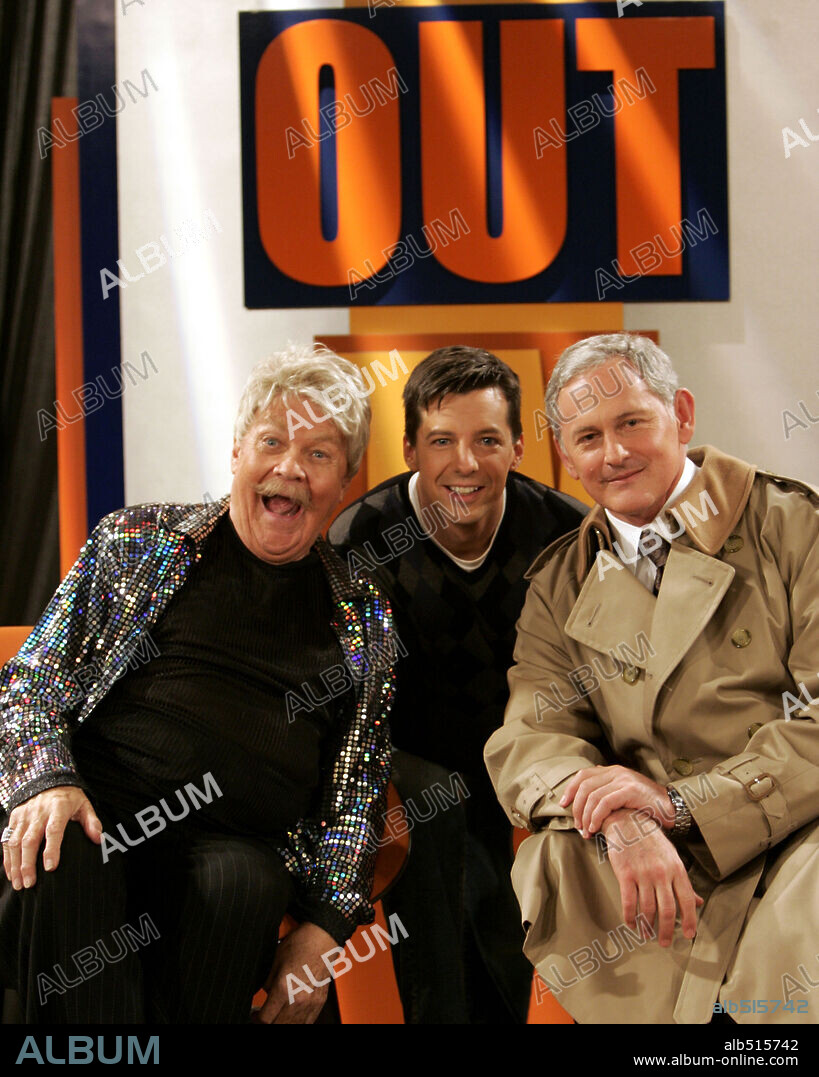 RIP TAYLOR, SEAN HAYES and VICTOR GARBER in WILL & GRACE, 1998, directed by JAMES BURROWS. Copyright NBC / HASTON, CHRIS.
