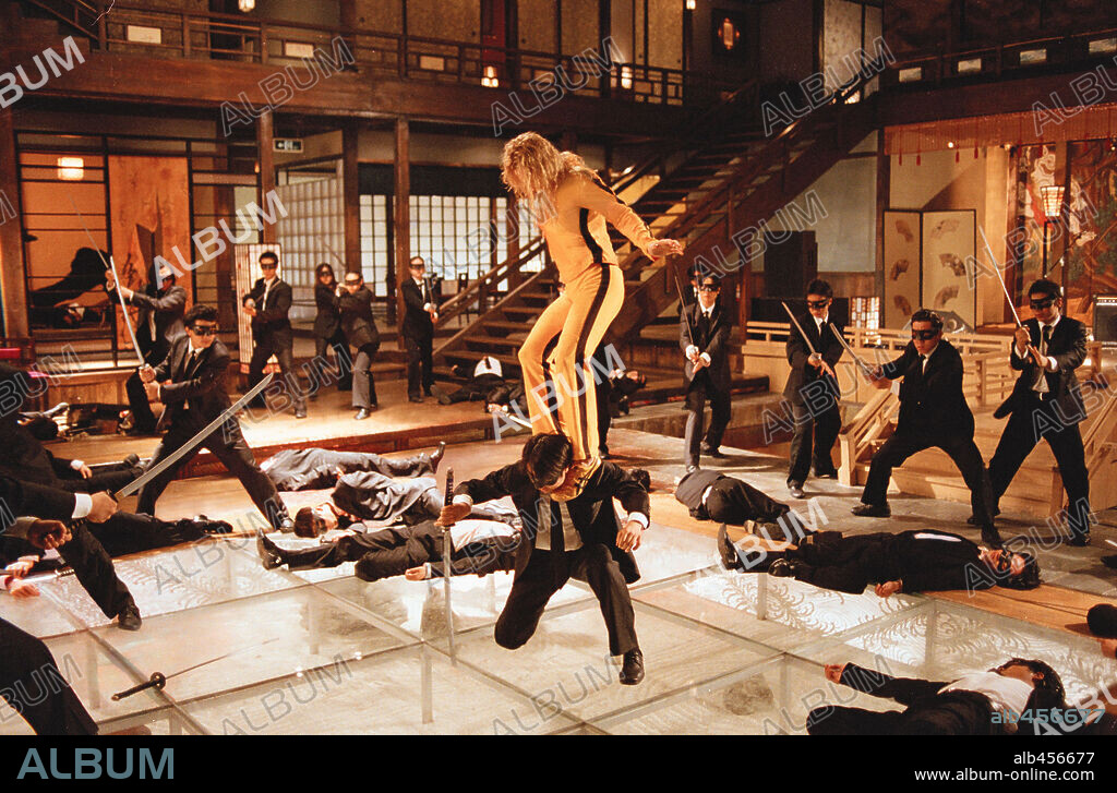 UMA THURMAN en KILL BILL: VOLUMEN 1, 2003 (KILL BILL: VOL. 1), dirigida por QUENTIN TARANTINO. Copyright MIRAMAX.