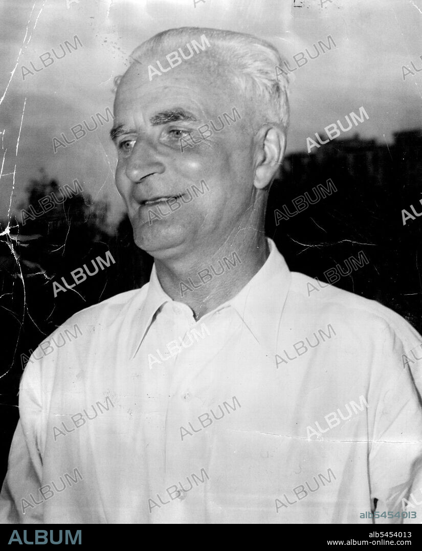 This is Ern Florence, one of Australia's top bowlers, who knows a much about the guiding of torpedoes as he does at controlling his bowls to kitty.Florence has skipped rinks for NSW more than 50 times. He has won four State and three metropolitan titles. Ern and Frank Honeybone were runner-up in the national pairs title this year.Florence, however had a tedious job during the war. He and his colleagues had to disarm the Japanese subs that entered Sydney Harbor ad tried to sink the American ship, Chicago. May 09, 1955.