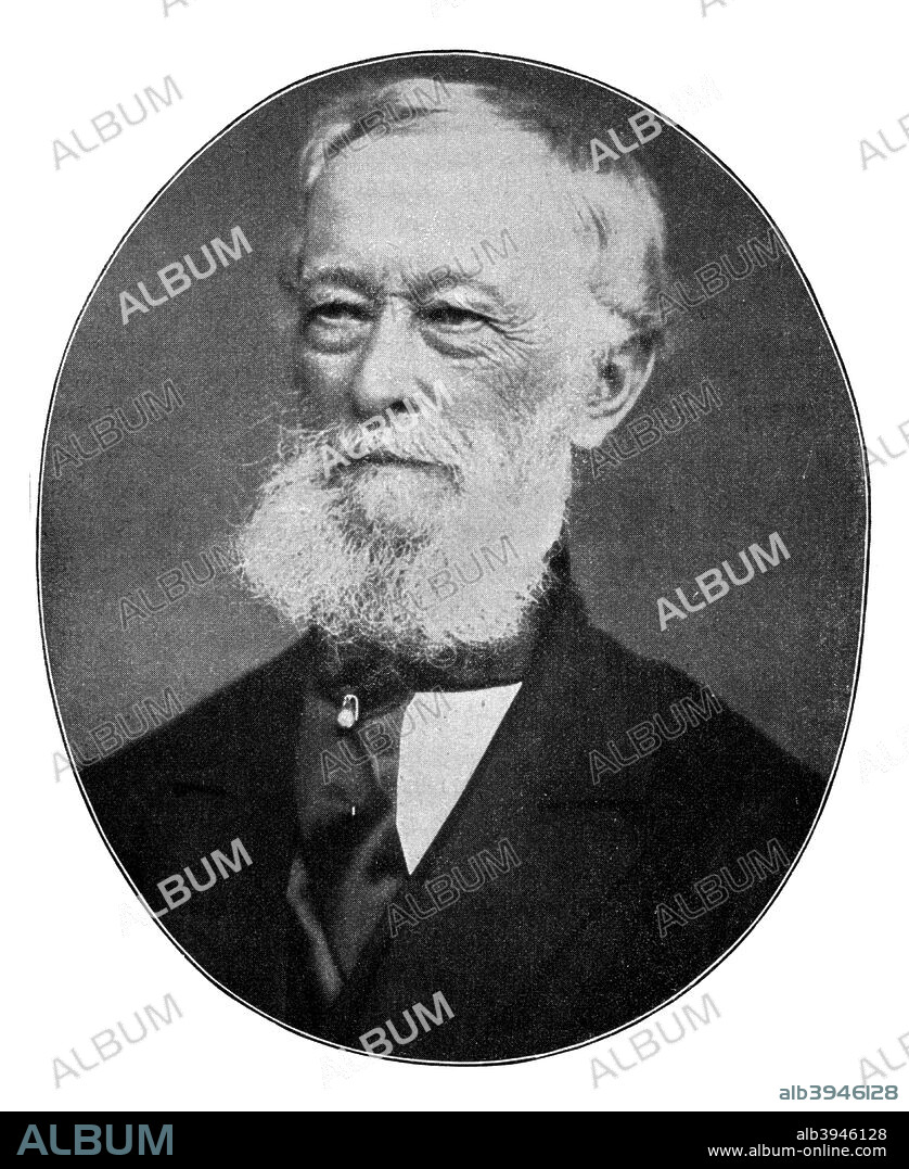 Alfred Krupp, 19th century German metallurgist and industrialist, (1900). In 1826, aged only 14, Alfred Krupp (1812-1887) took over the steel-making factory founded by his father Friedrich. He made a fortune supplying steel rails to the expanding German railway network and cannon to the army. At the time of the Franco-Prussian War, Krupp's company was known as the Arsenal of the Reich and by the time of Alfred's death the firm employed some 40,000 people.