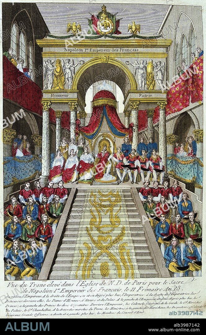 'Napoleon Bonaparte is crowned Emperor Napoleon I, 2nd December, 1804', 19th century.