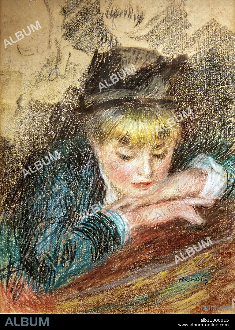PIERRE AUGUSTE RENOIR. Portrait of a girl.