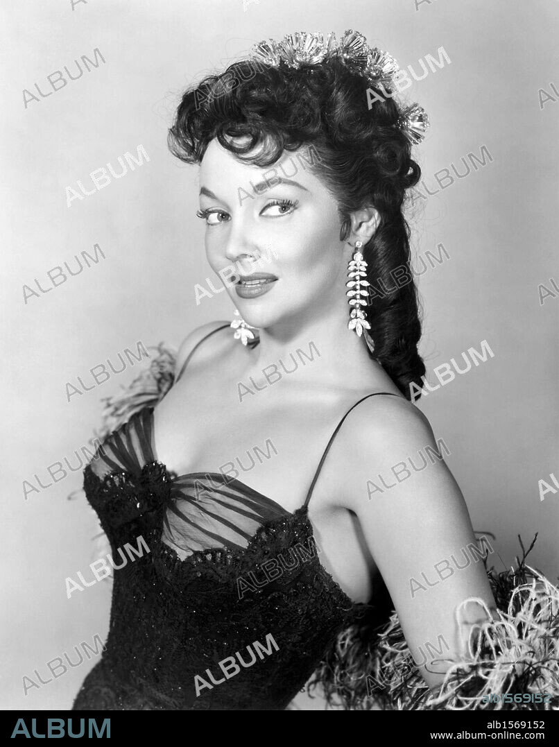 MARI BLANCHARD in DESTRY, 1954, directed by GEORGE MARSHALL. Copyright UNIVERSAL PICTURES.