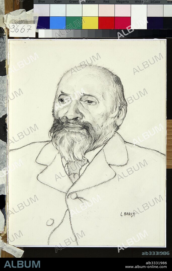 LEON BAKST. Portrait of the composer Mily A. Balakirev (1837-1910).