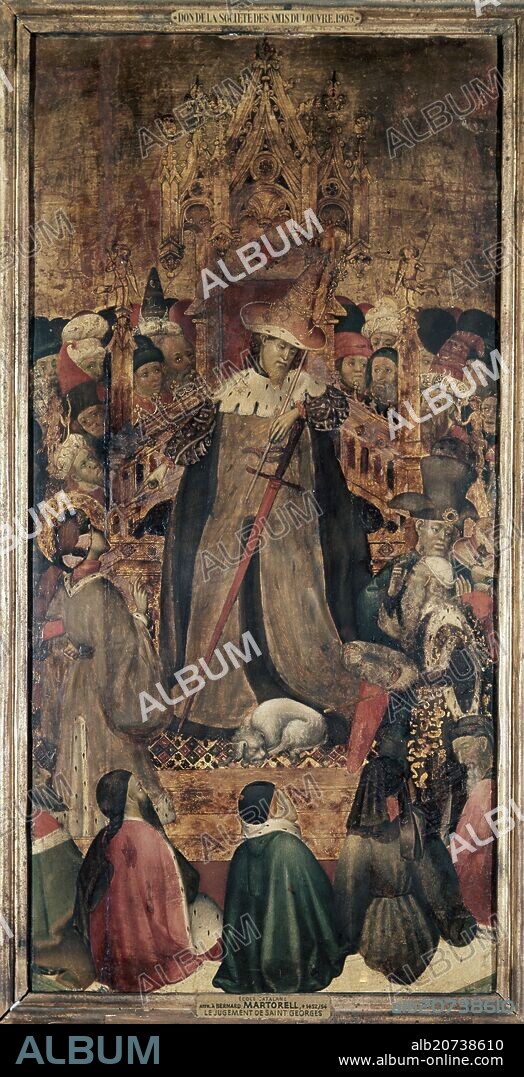 BERNAT MARTORELL (1390-1452). EL JUICIO DE SAN JORGE - SIGLO XV - GOTICO CATALAN.