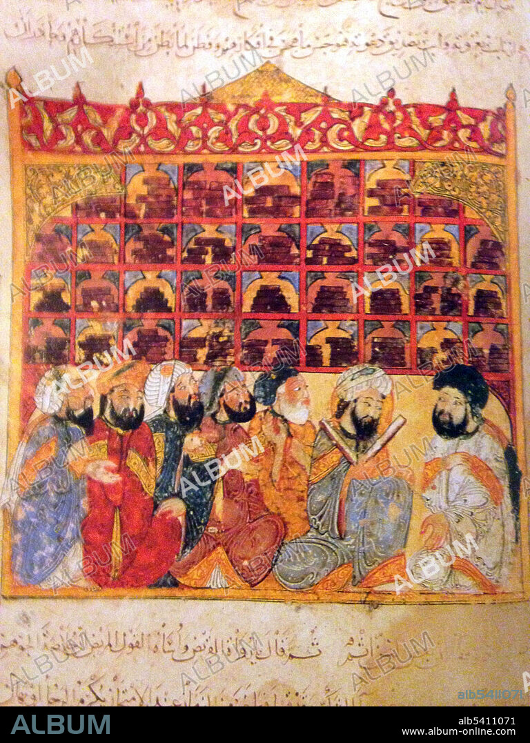 Scholars at an Abbasid library in Baghdad. Maqamat of al-Hariri Illustration by Yahyá al-Wasiti, 1237. The House of Wisdom refers either to a major Abbasid public academy and intellectual center in Baghdad or to a large private library belonging to the Abbasid Caliphs during the Islamic Golden Age. The House of Wisdom is the subject of an active dispute over its functions and existence as a formal academy, an issue complicated by a lack of physical evidence following the collapse of the Abbasid Caliphate and a reliance on corroboration of literary sources to construct a narrative. The House of Wisdom was founded either as a library for the collections of the Caliph Harun al-Rashid in the late 8th century and later turned into a public academy during the reign of Al-Ma'mun or was a private collection created by Al-Mansur to house rare books and collections of poetry in both Arabic and Persian. The House of Wisdom existed as a part of the major Translation Movement taking place during the Abbasid Era, translating works from Greek and Syriac to Arabic.