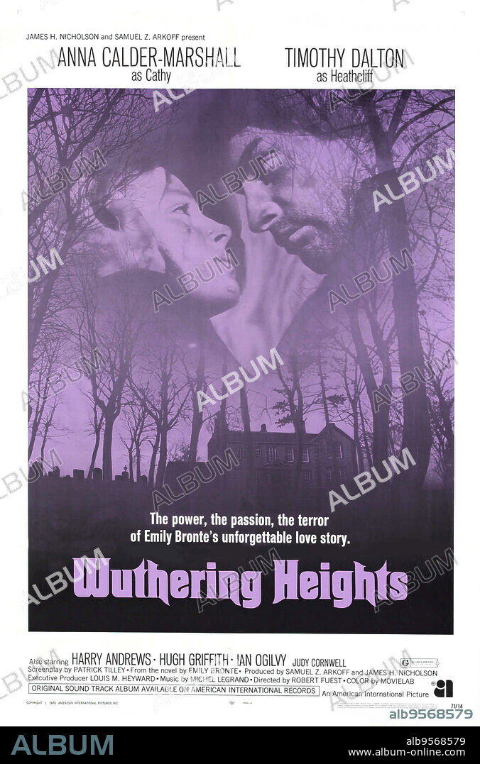 Poster of WUTHERING HEIGHTS, 1970, directed by ROBERT FUEST. Copyright A.I.P.