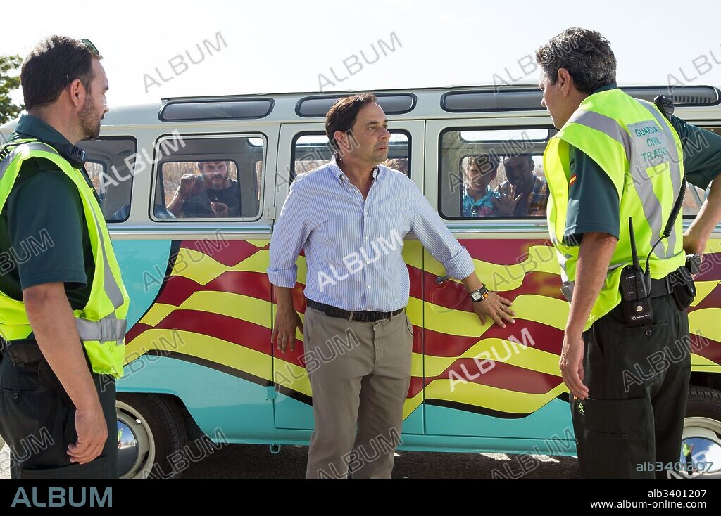 ANTONIO DECHENT, DIEGO PARIS y JORDI SANCHEZ en SEÑOR, DAME PACIENCIA, 2017, dirigida por ALVARO DIAZ LORENZO. Copyright ATRESMEDIA CINE/CANAL SUR TV/DLO PROD/MAESTRANZA FILMS / VERGNE, JULIO.