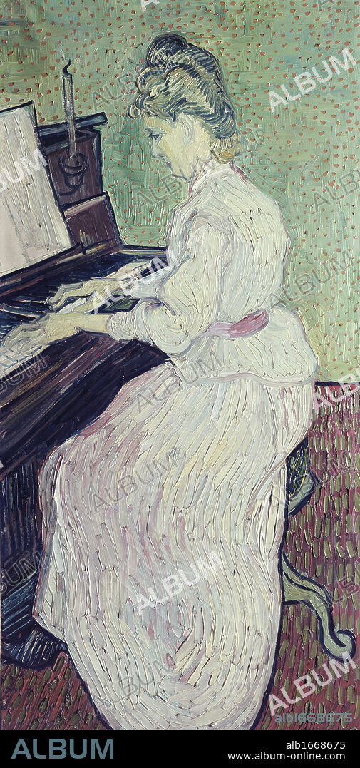 Marguerite Gachet at the Piano  Vincent van Gogh (1853-1890/Dutch)   Kunstmuseum, Basel.