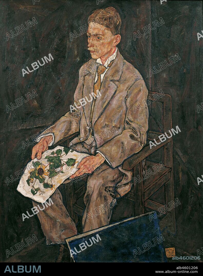 EGON SCHIELE. Portrait of Dr. Franz Martin Haberditzl.