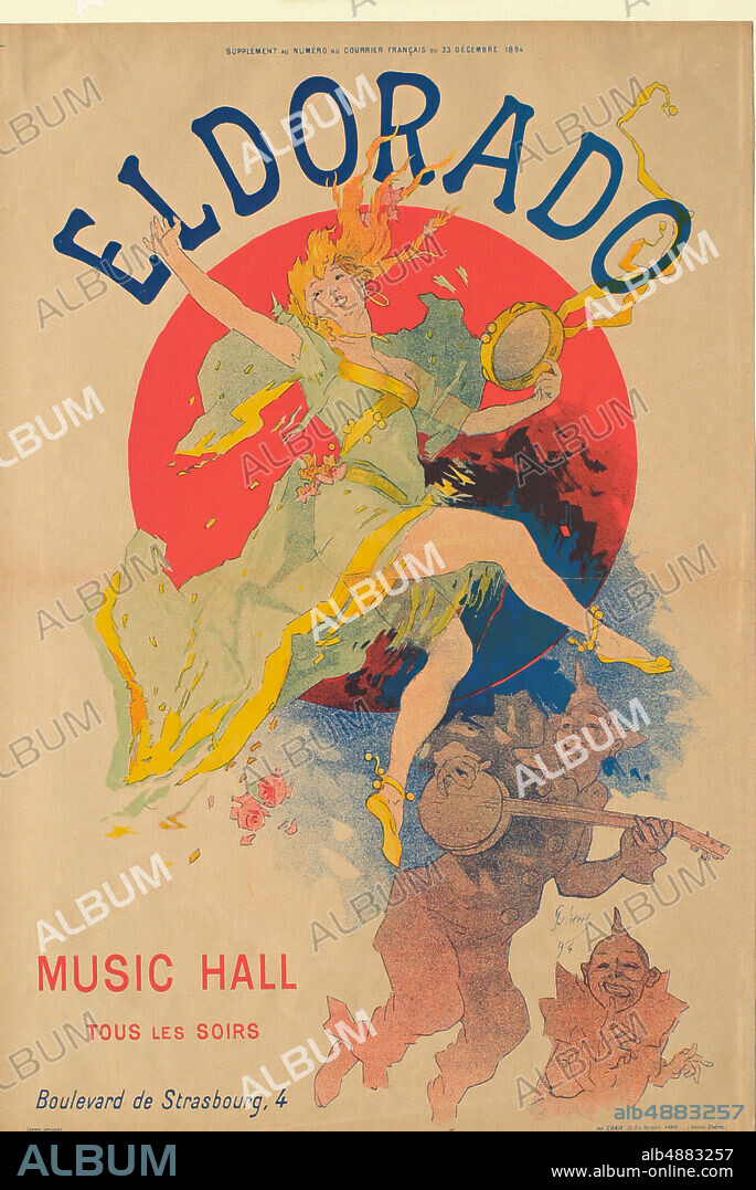 Jules Chéret, French, 18361932, Eldorado, 1894, Color lithograph on paper, sheet: 21 15/16 x 14 3/4 in. (55.7 x 37.5 cm).