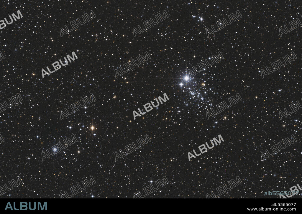 NGC 457, the Owl Cluster, in the constellation Cassiopeia.