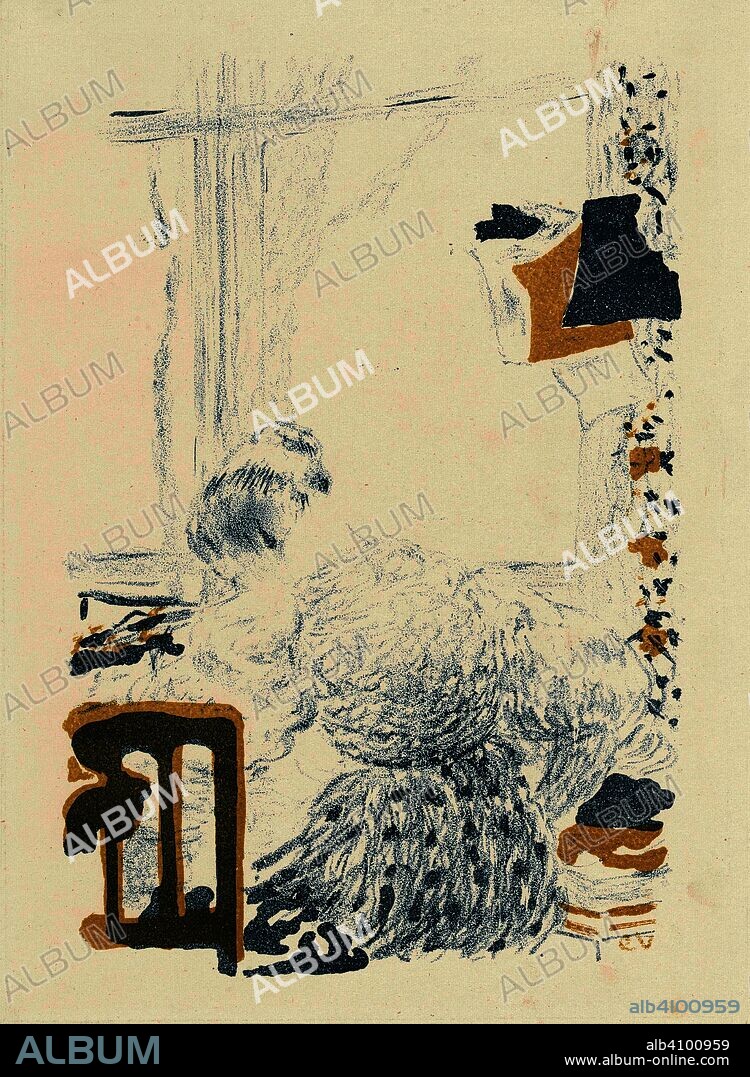 EDOUARD VUILLARD. The Dressmaker (La couturière). Dimensions: 32 cm x 25 cm, 24.1 cm x 16.6 cm.