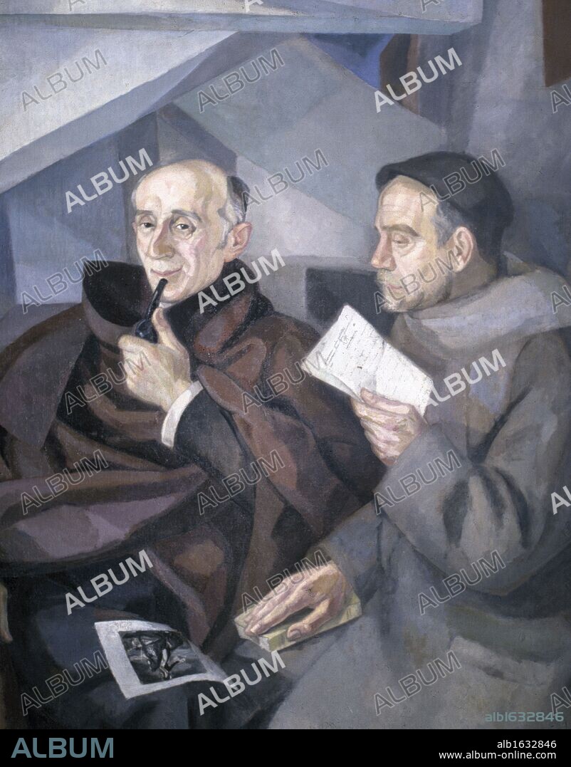 BAROJA, Pio (San Sebastián, 1872-Madrid, 1956). Novelista español de estilo antirretórico y de notable inmediatez. BAROJA, Ricardo (Minas de Riotinto, 1871-Vera de Bidasoa, 1953). Pintor, grabador y escritor español. "LOS HERMANOS BAROJA". Museo de Bellas Artes de San Fernando. Madrid. España.