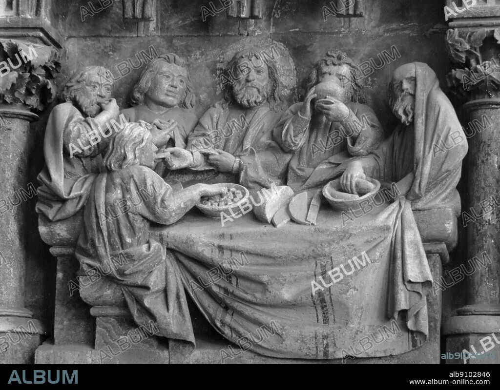 The Last Supper c 1240-42. Naumburg cathedral choir screen. Helga Schmidt Glassner.