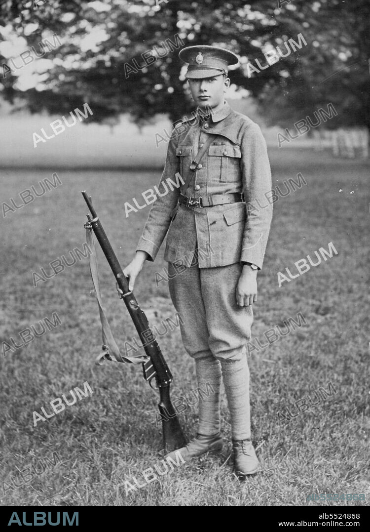 Prince George's tour to Australia and New Zealand cancelled. The Duke of Gloucester to take his place.Incidents in the life of the Duke of Gloucester.Prince Henry at the Eton college O.T.C. Manoeuvres in Windsor park. May 23, 1916. (Photo by Sports & General Press Agency Limited).