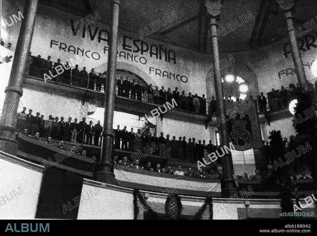 INTERIOR DE LA CARCEL MODELO DE BARCELONA EN LOS AÑOS 40.