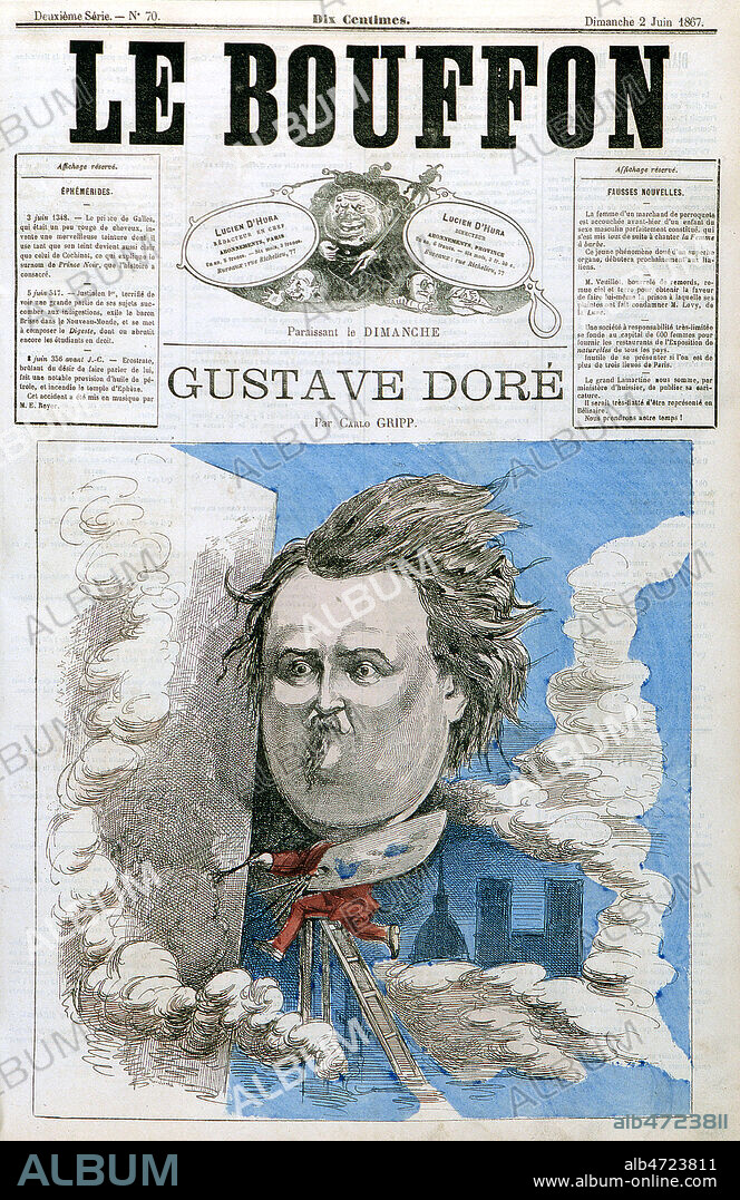 Gustave DORE (1832-1883). Illustration de Carlo GRIPP (1830-?) pour Le Bouffon du 2 juin 1867. Credit : Coll. Dixmier/KHARBINE-TAPABOR.