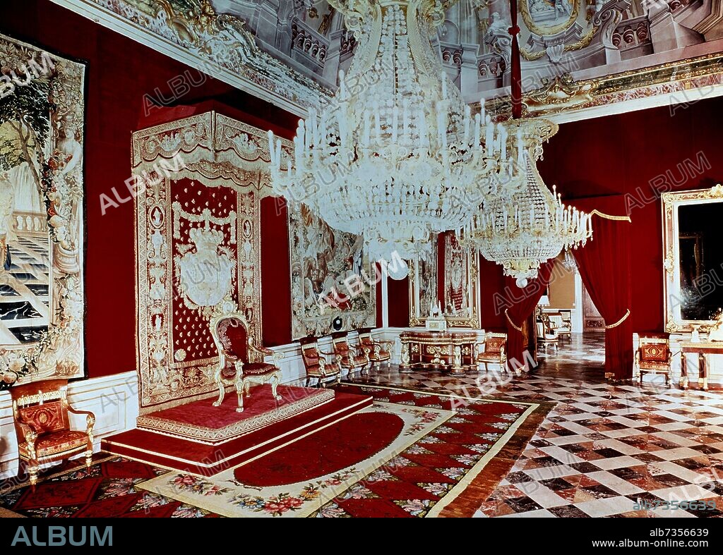 SALON DEL TRONO -  DECORACION Y ARQUITECTURA BARROCO S XVIII.