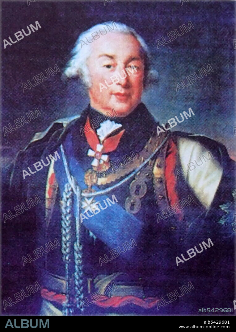 Count Ivan Petrovich Saltykov (1730 - 1805) Russian Field Marshal, the Governor-General of Moscow from 1797 to 1804, and owner of the grand estate of Marfino.