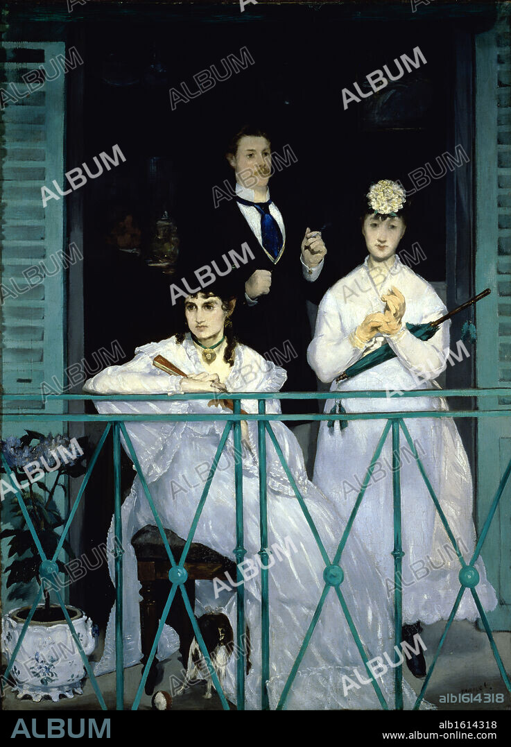 The Balcony   (1868-69)   Edouard Manet (1832-1883/French)   Musee d'Orsay, Paris.