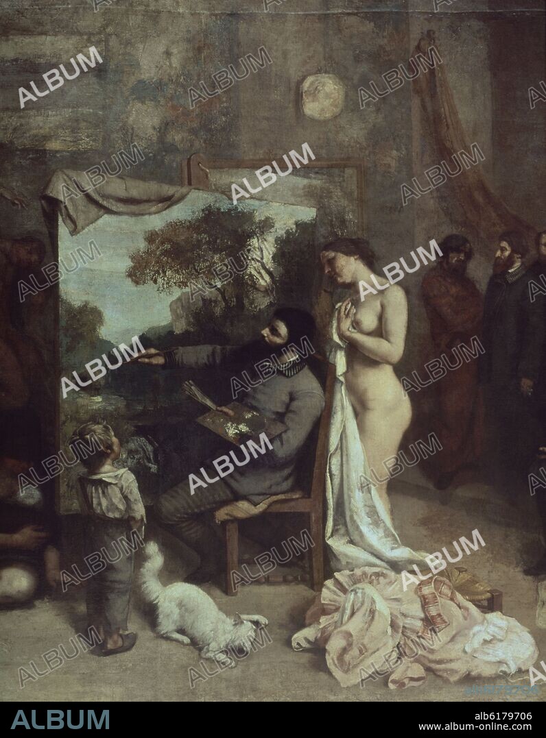 GUSTAVE COURBET. EL TALLER DEL ARTISTA - DETALLE - 1854/5 - O/L - Conj nº 71005 - REALISMO FRANCES.