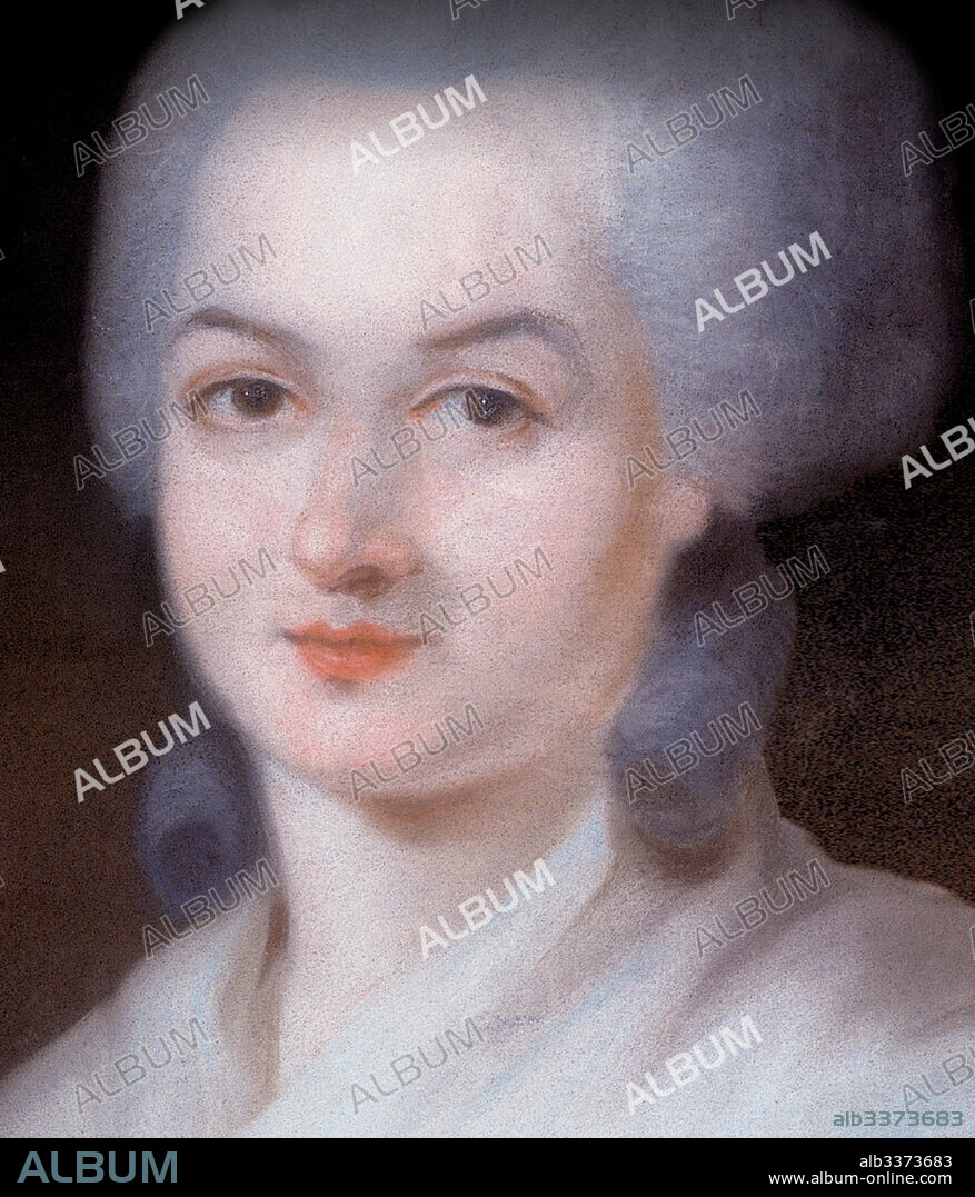 ALEXANDRE KUCHARSKI. Portrait of Olympe de Gouges (Detail).