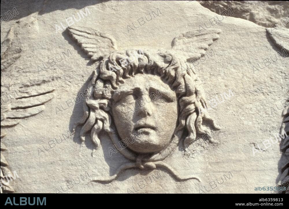 4336. HERMES GREEK GOD, SON OF ZEUS AND MAIA; OFTEN IDENTIFIED WITH THE ROMAN MERCURY GOD OF MERCHANDISE AND MERCHANTS.