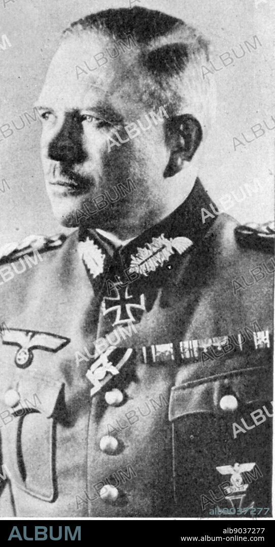 General Heinz Guderian (1888-1954) German army Panzer officer and military theorist. In Invasion of France, led attack crossing Meuse and breaking through French lines at Sedan. Put into practice his rapid blitz-krieg theory.