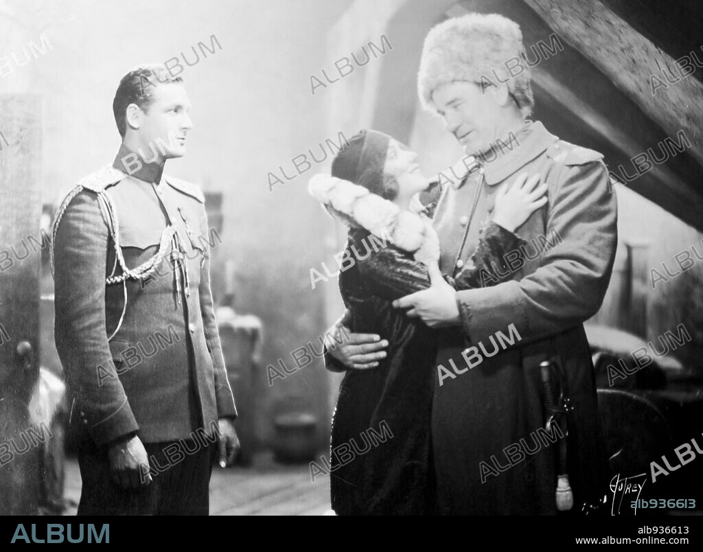 CHARLES FARRELL and DOLORES DEL RIO in THE RED DANCE, 1928, directed by RAOUL WALSH. Copyright FOX FILMS.
