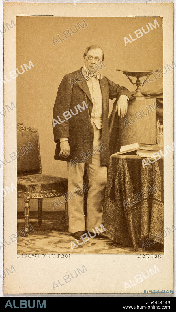 Portrait of Emile de Girardin, (1806-1881), (publicist, politician), Disderi & Cie, Photographer, Between 1870 and 1890, 2nd half of the 19th century, Photography, Graphic arts, Photography, Albumen paper print, Dimensions - Work: Height: 8.6 cm, Width: 5.4 cm, Dimensions: Height: 10.5 cm, Width: 6.2 cm.