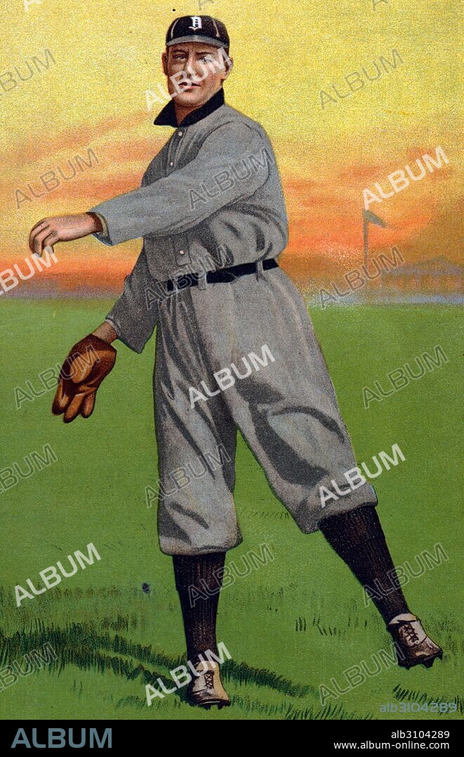 Sam Crawford, Detroit Tigers, baseball card portrait.