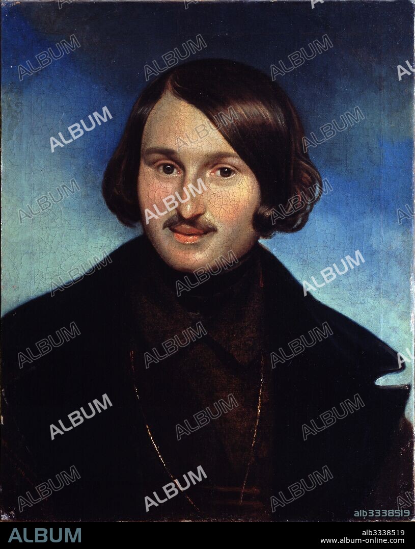 FYODOR ANTONOVICH MOLLER. Portrait of the author Nikolai Gogol (1809-1852).